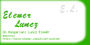 elemer luncz business card