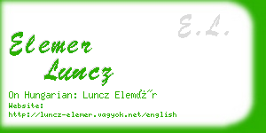 elemer luncz business card